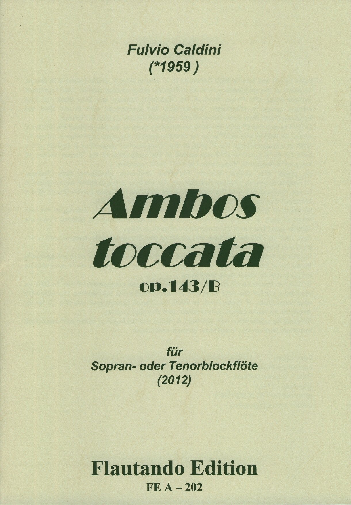 Ambos toccata Op 143/B