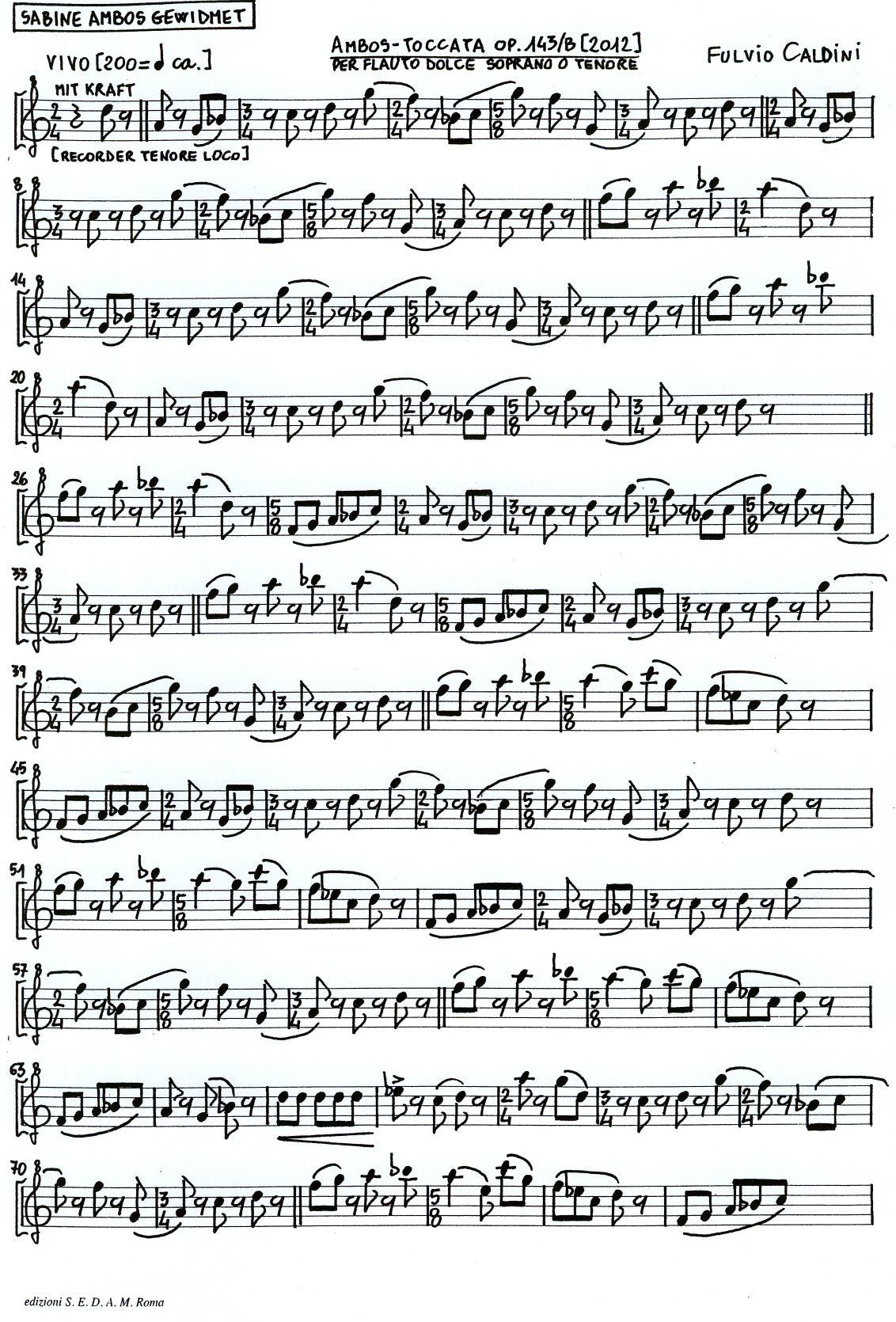 Ambos toccata Op 143/B