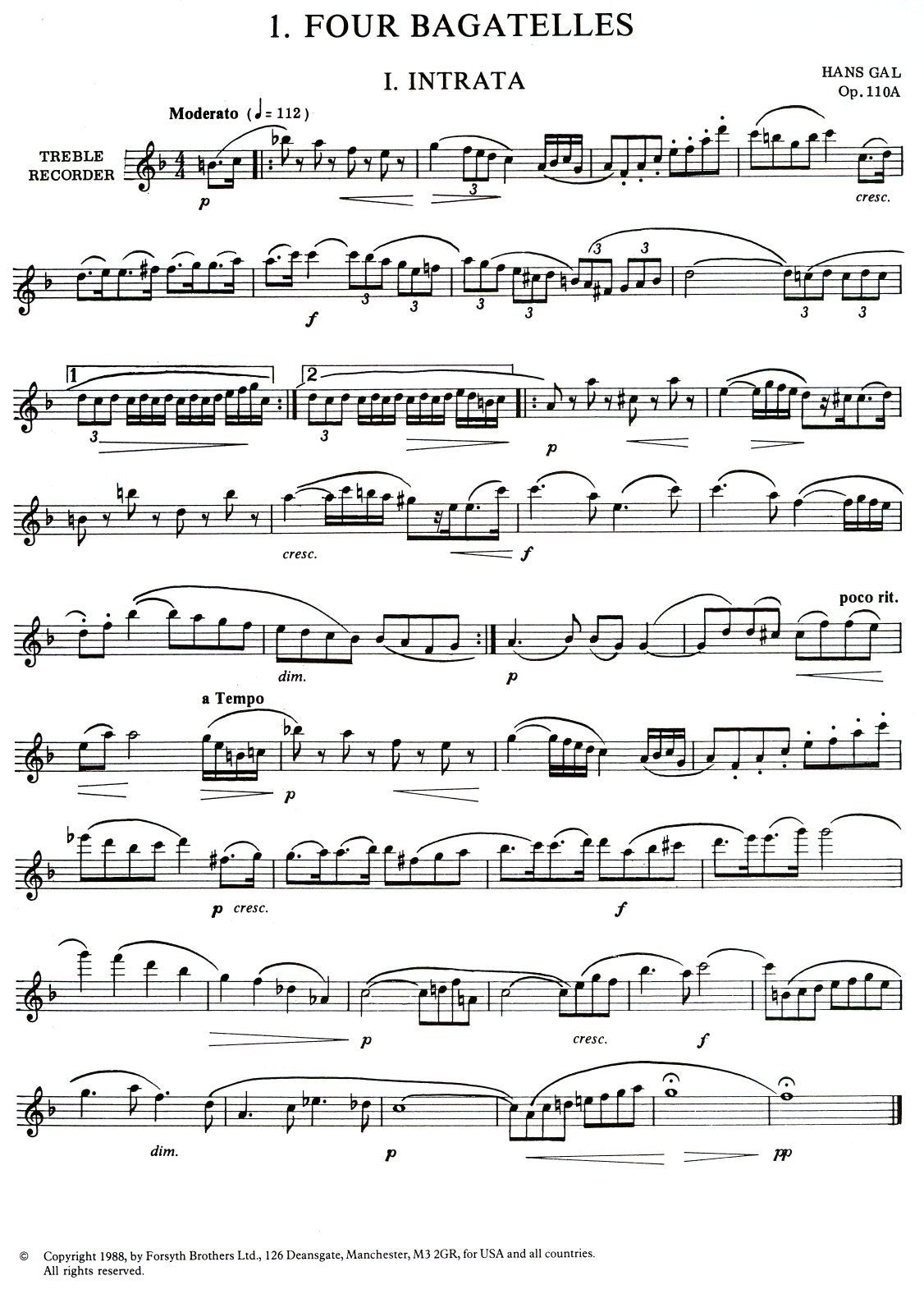 Pieces for Solo Recorder Volume 1: Eight Original Concert Works
