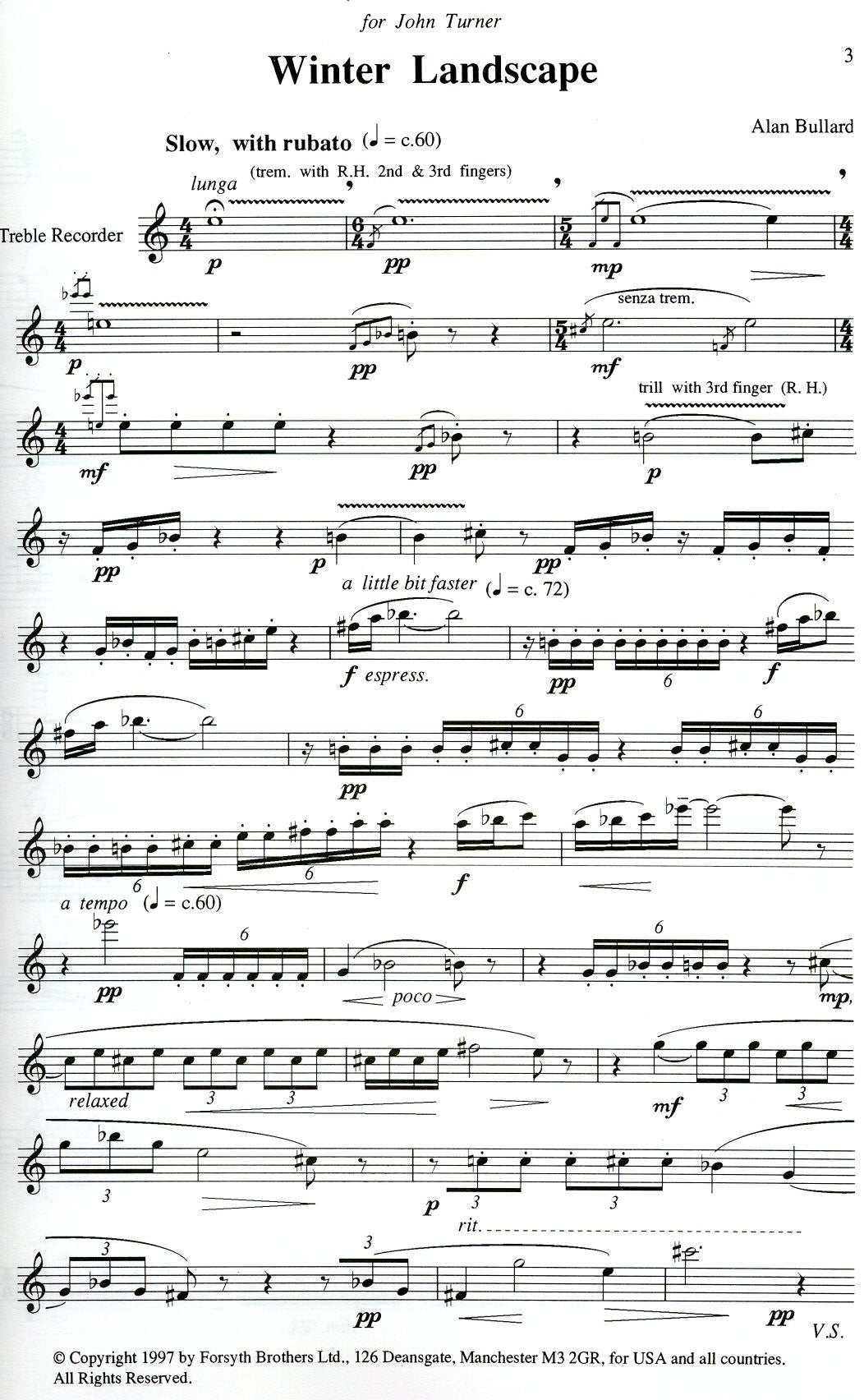 Pieces for Solo Recorder Volume 4