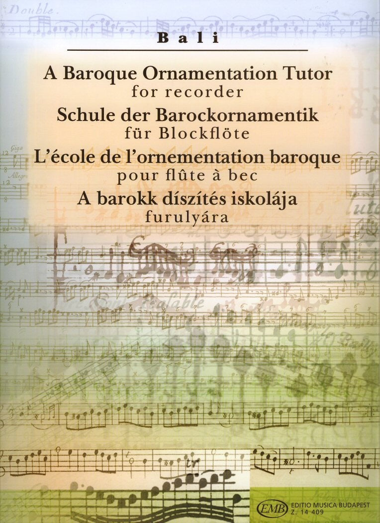 A Baroque Ornamentation Tutor for recorder