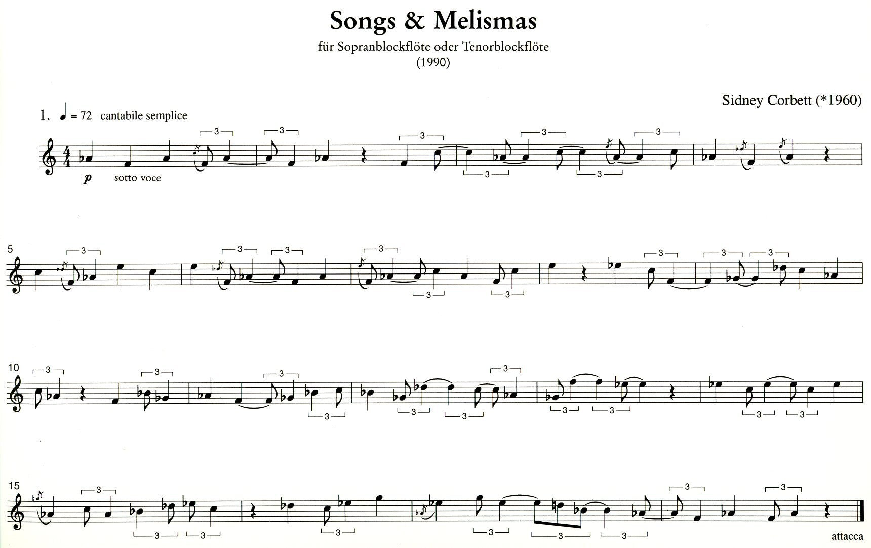 Songs and Melismas (1990)