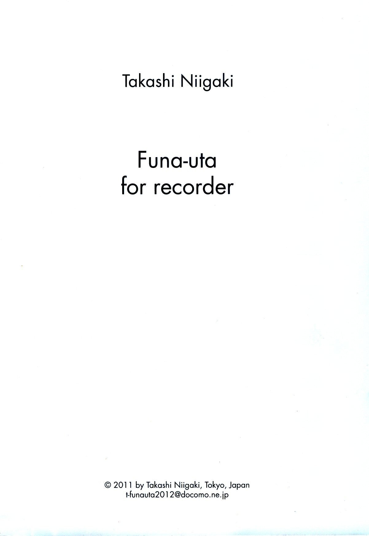 Funa-uta for recorder