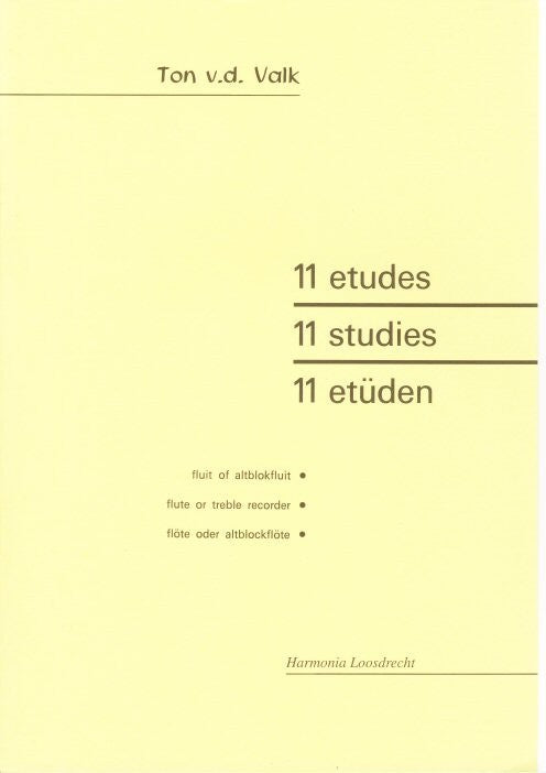 Eleven Studies for Flute or Treble Recorder