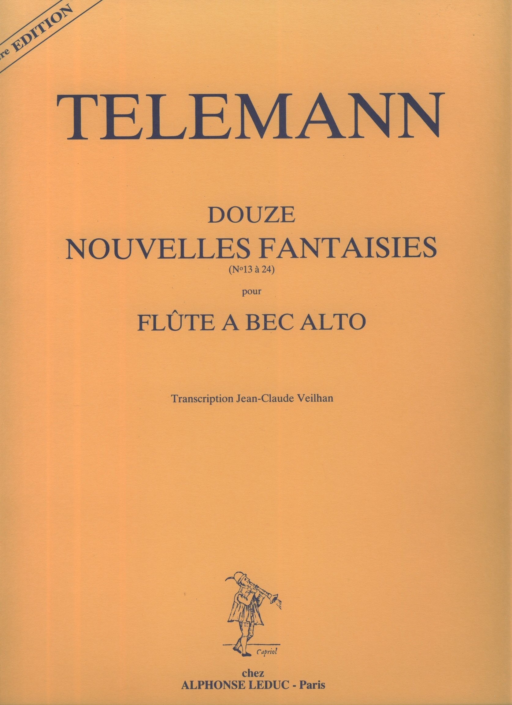 Douze Nouvelles Fantaisies pour flute a bec alto  Numbers 13 to 24Twelve New Fantasies for Solo Treble Recorder