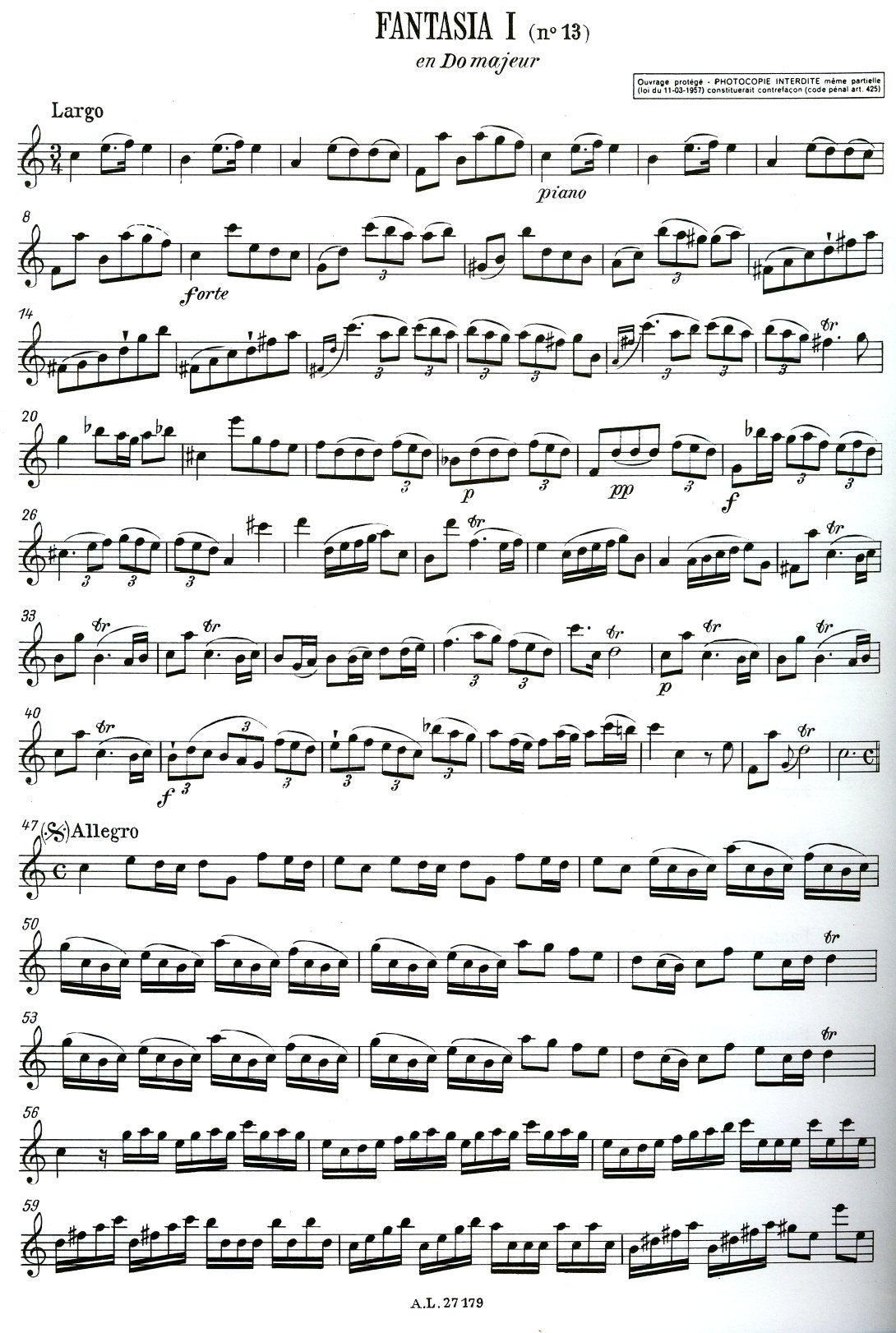 Douze Nouvelles Fantaisies pour flute a bec alto  Numbers 13 to 24Twelve New Fantasies for Solo Treble Recorder