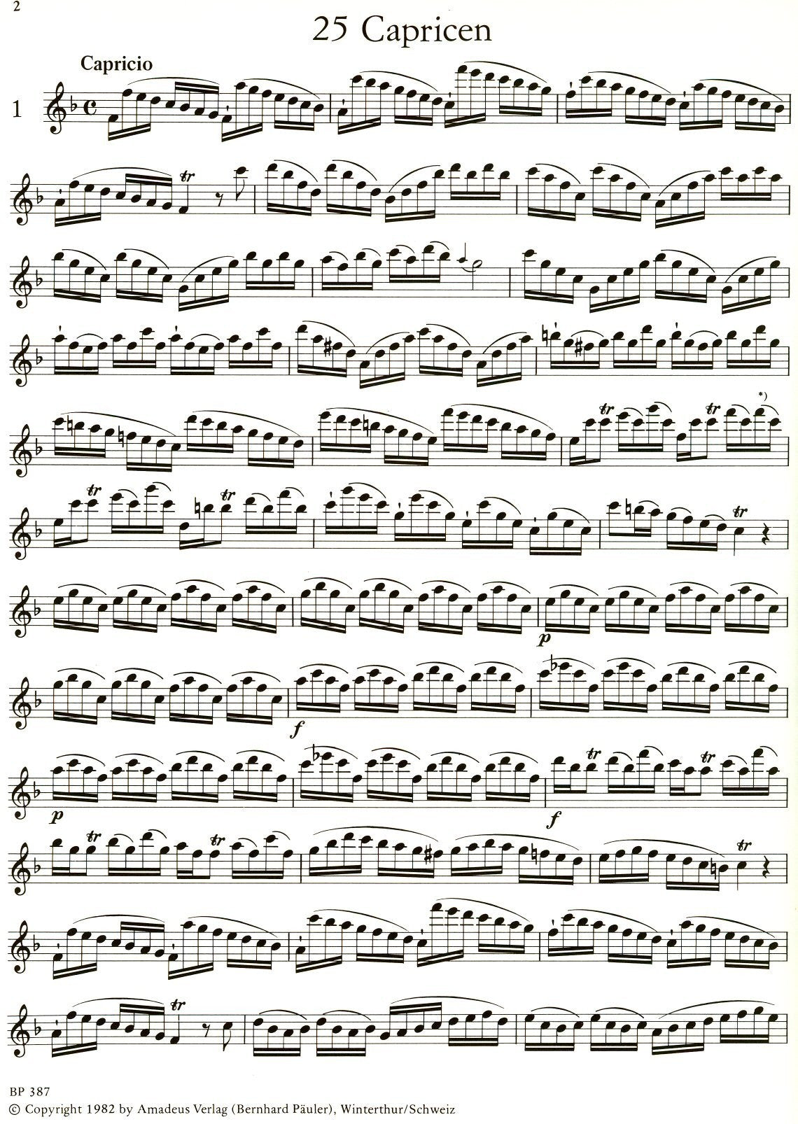 25 Capricen in 12 Keys from 18th Century