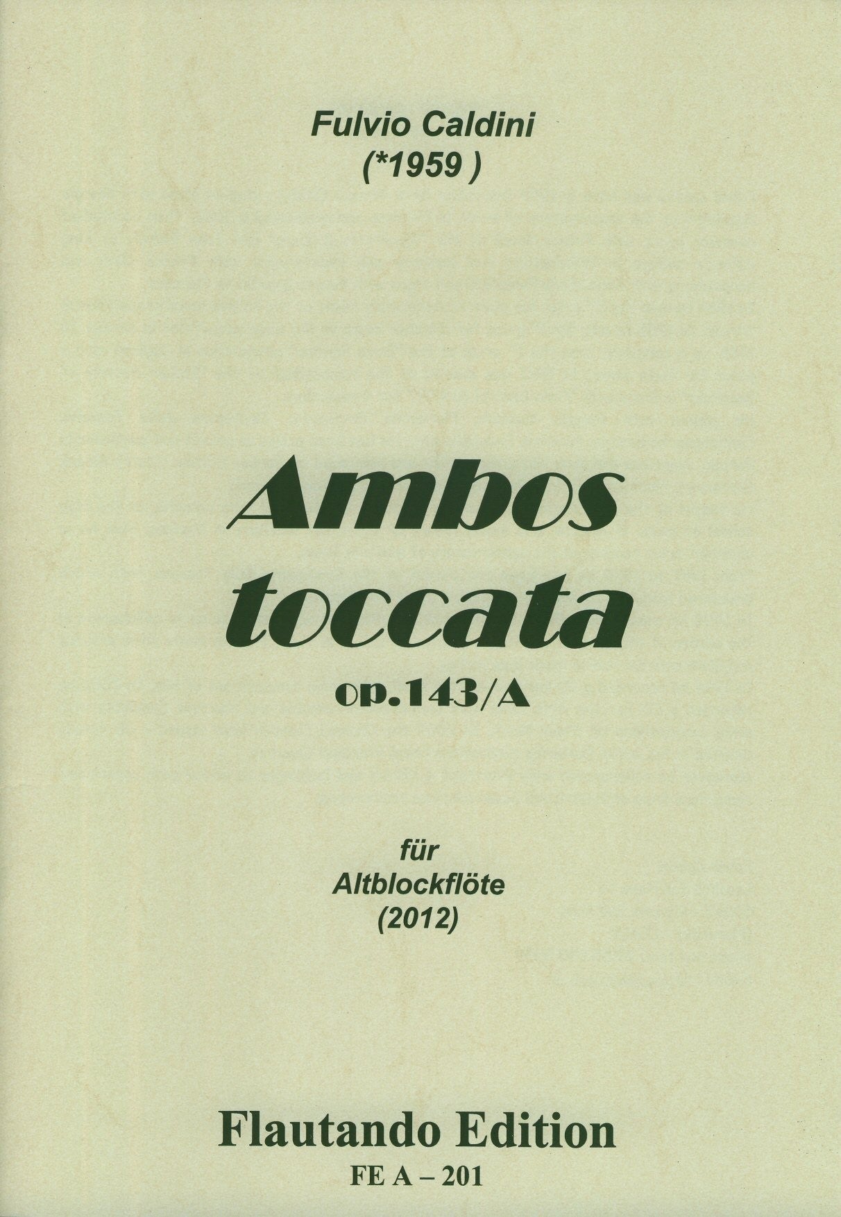 Ambos tocata Op 143/A