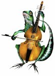 Set of 8 Early Music lizard postcards