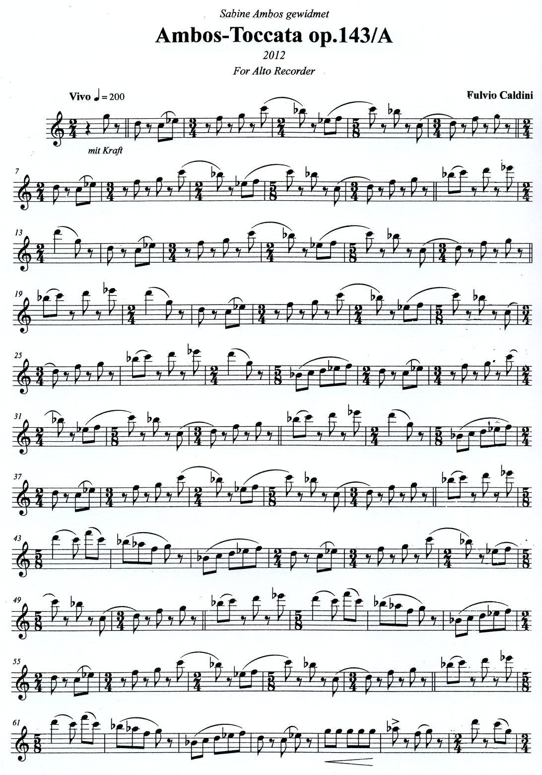 Ambos tocata Op 143/A