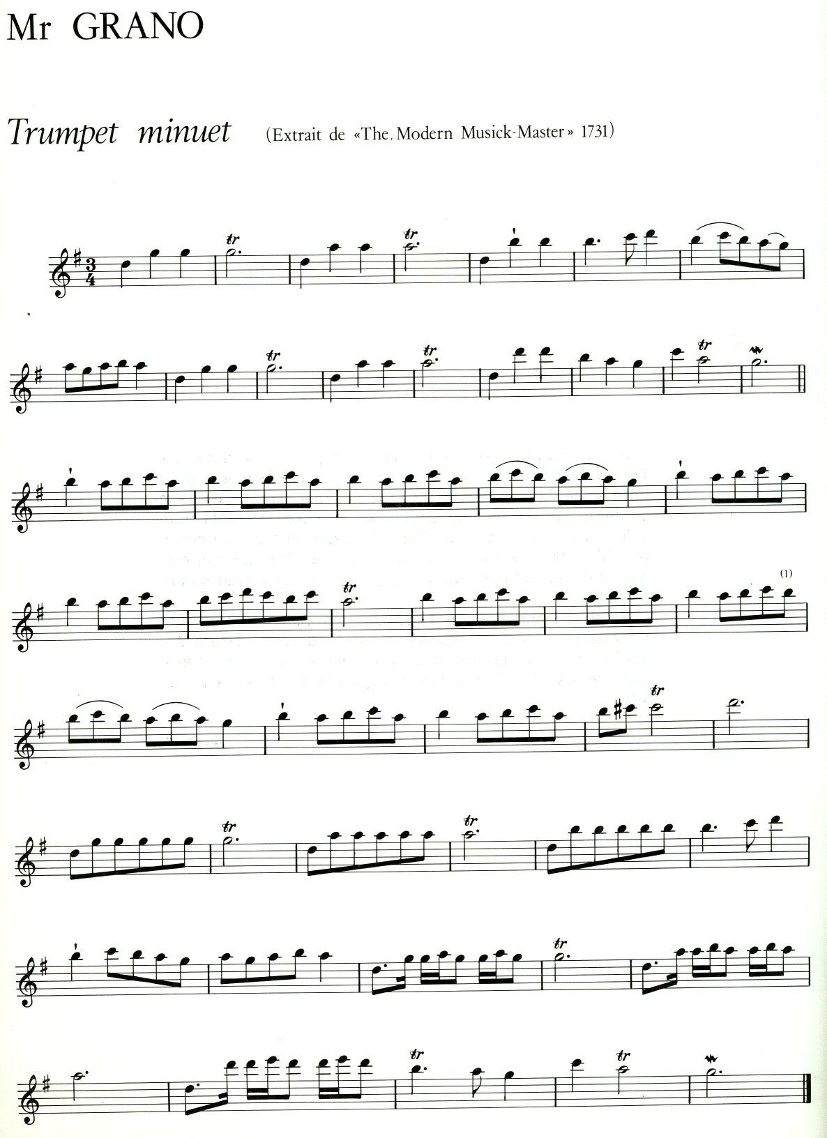 Solo Pieces of the 17th and 18th Century without accompaniment
