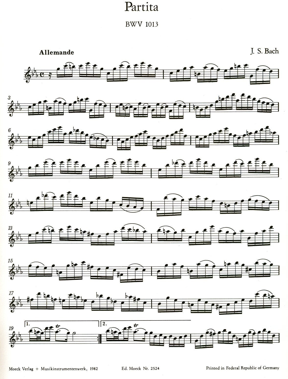 Partita in c minor BMV 1013