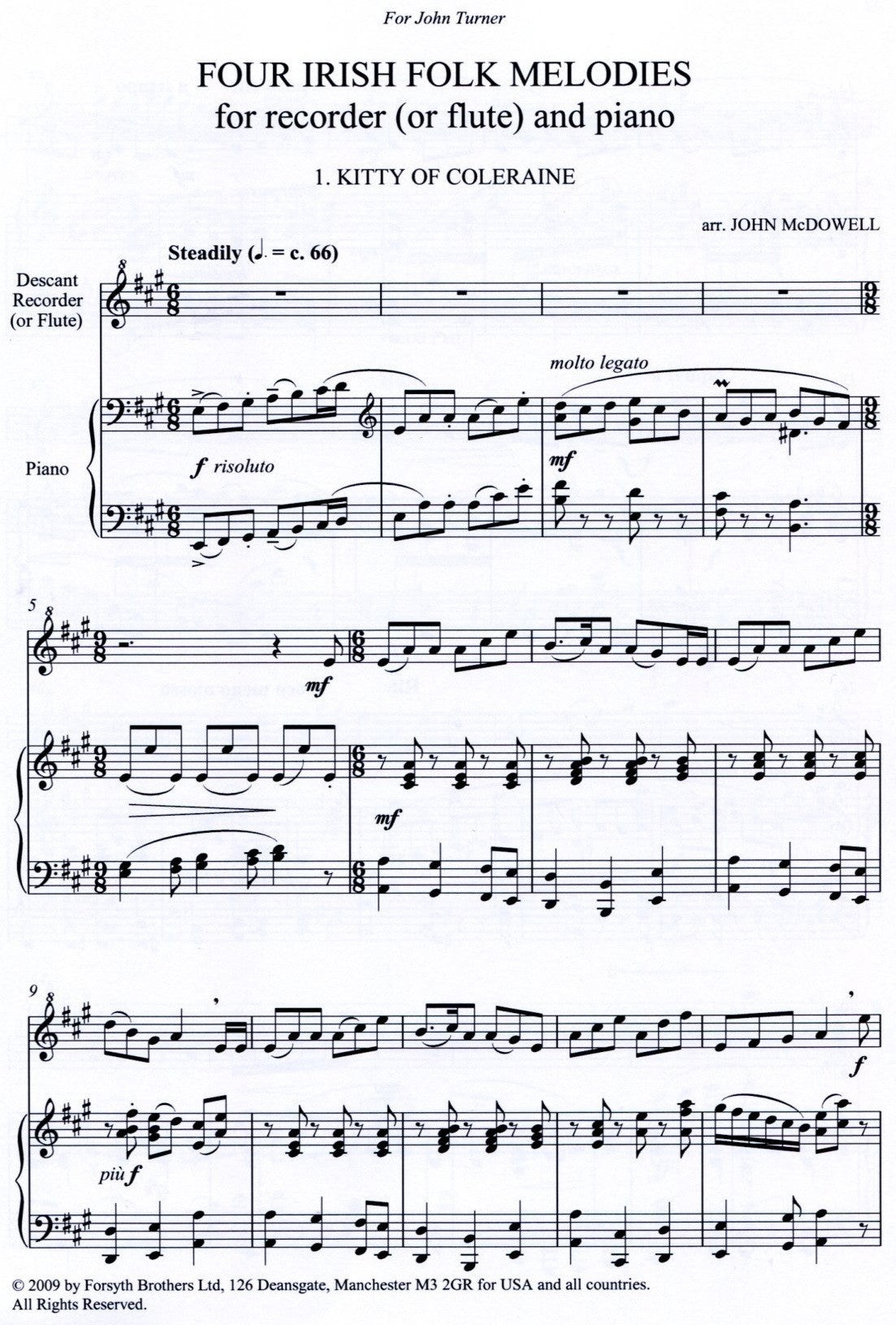 Four Irish Folk Melodies