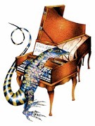 Set of 8 Early Music lizard postcards