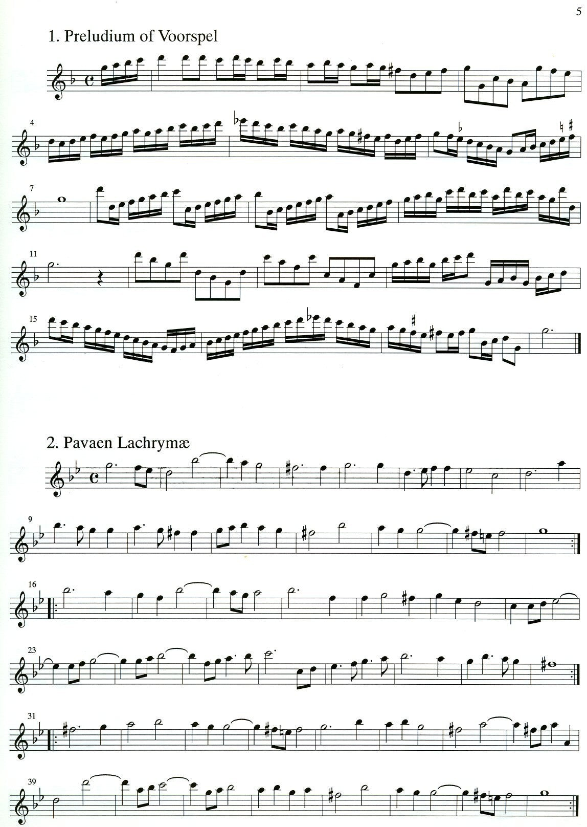 Der Fluyten Lust-Hof: A Selection for Alto Recorder