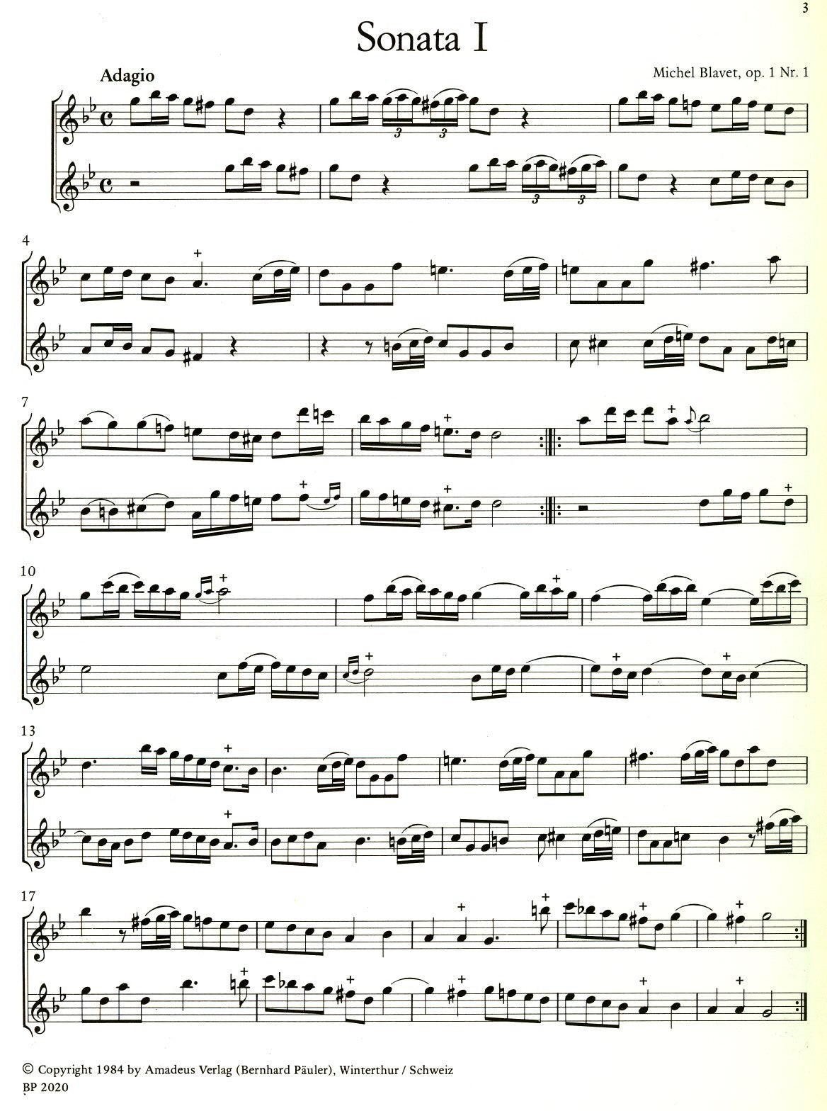 Six Sonatas Op 1