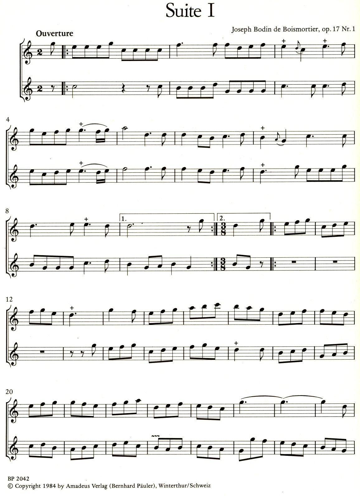 Six Suites Op 17, Vol 1