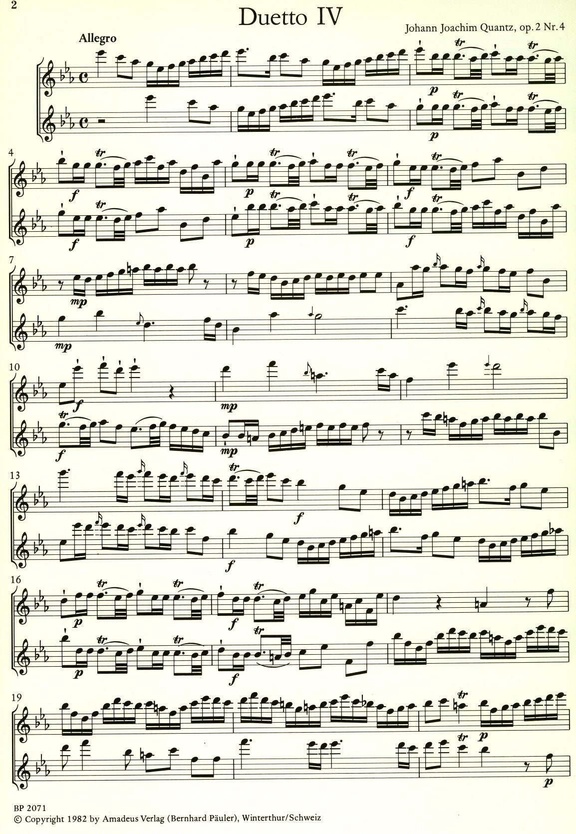 Six Duets Op 2 Vol 2