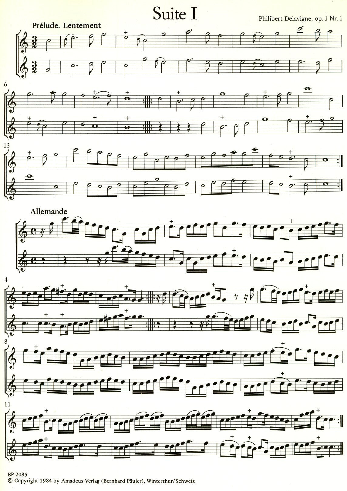 Six Suites Op 1