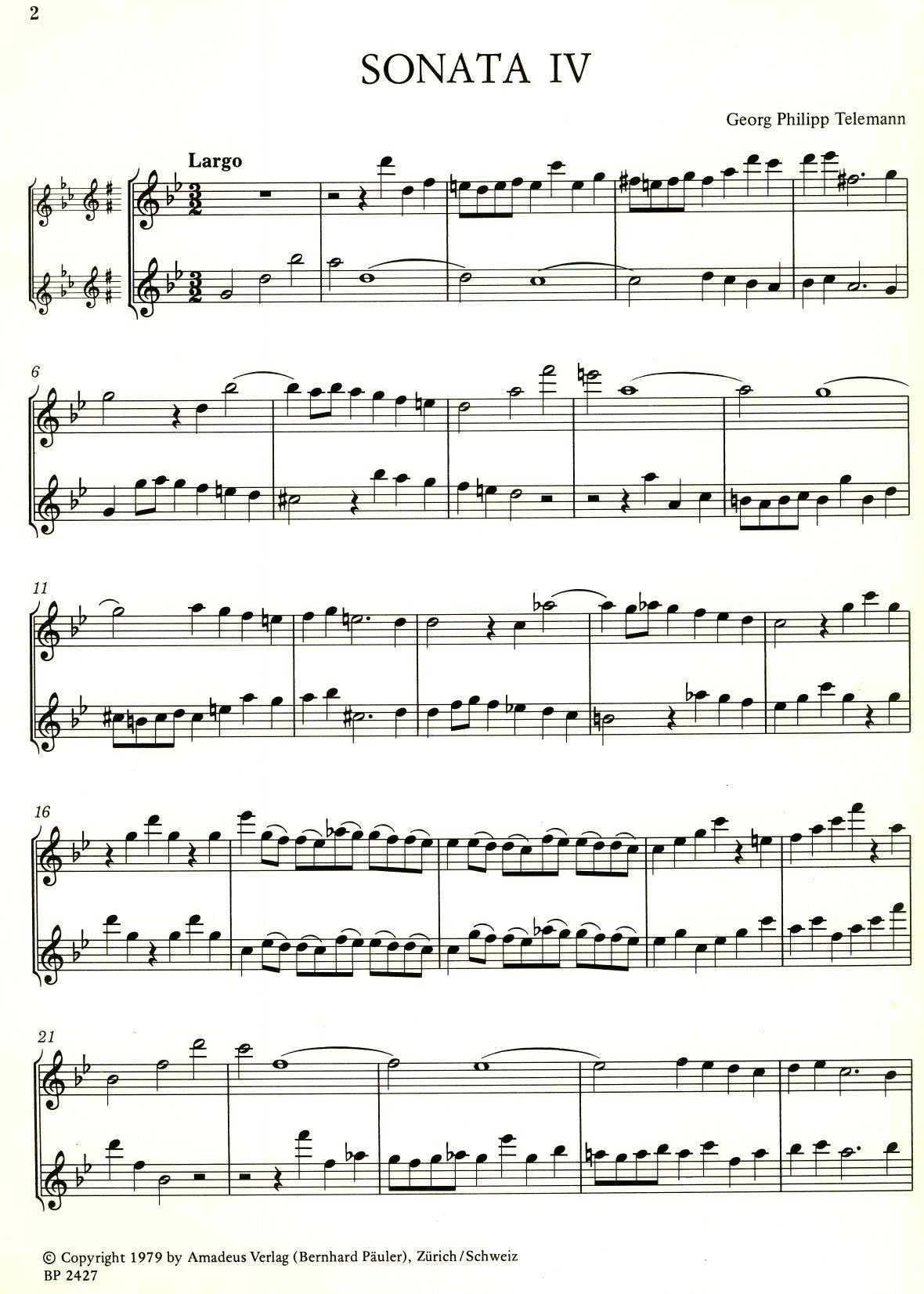 Six Sonatas Volume 2