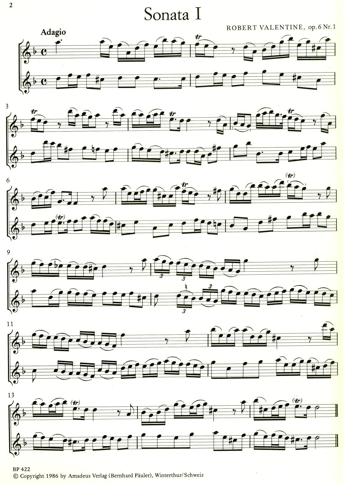 Six Sonatas Op 6