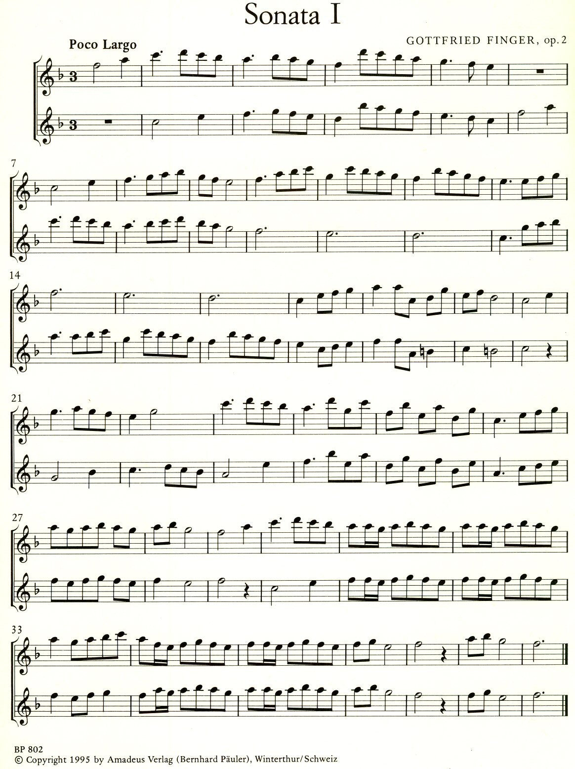 Six Sonatas Op 2