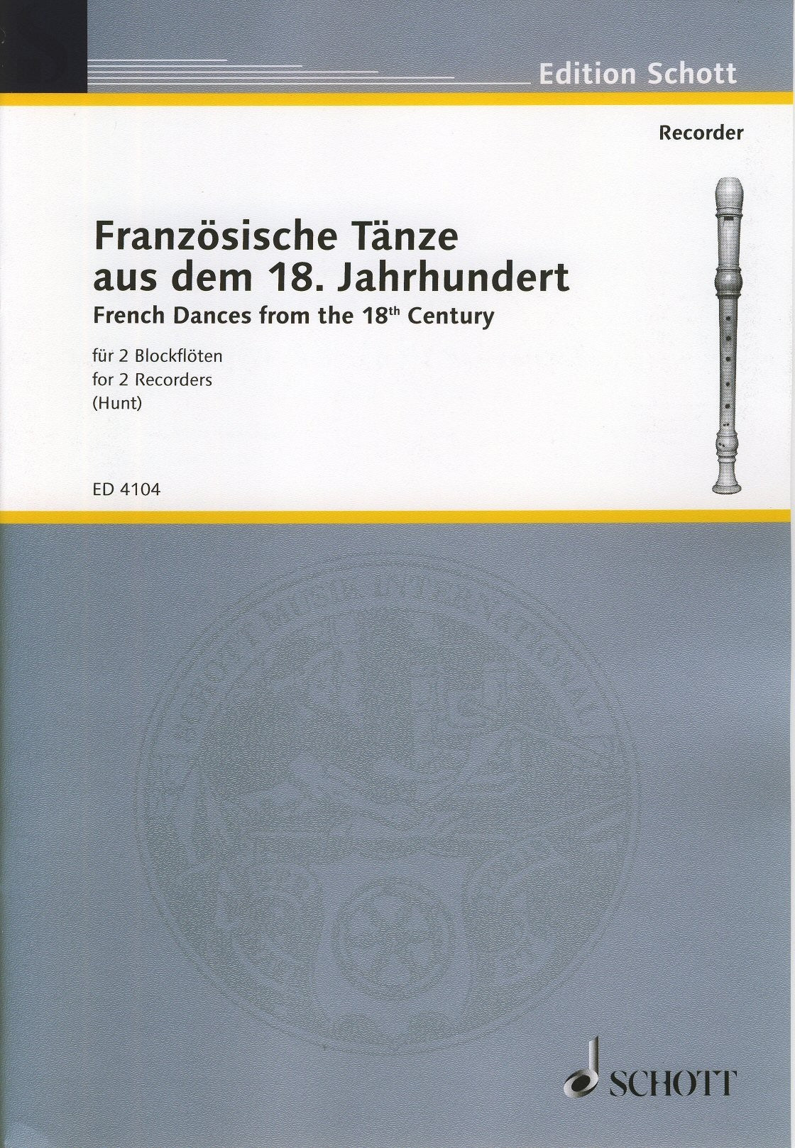 French Dances from the 18th Century for 2 Recorders