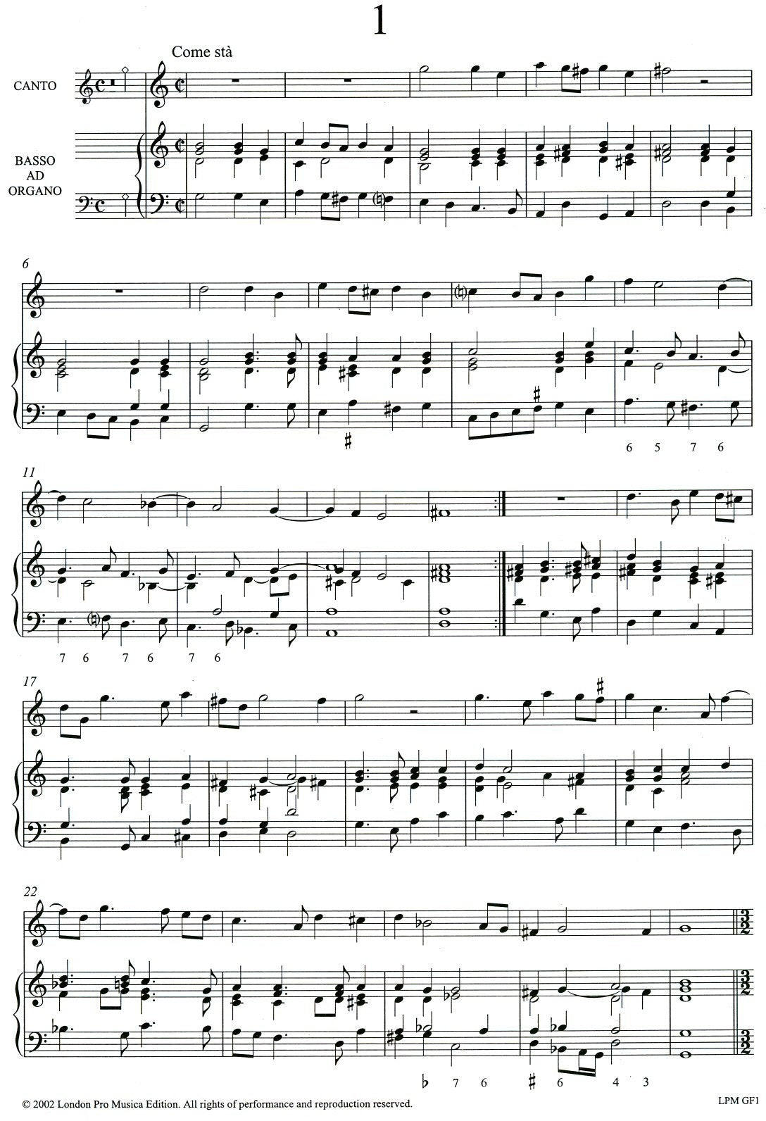 5 Canzoni: Canto Solo from Il Primo Libro delle Canzoni (1628/1634)