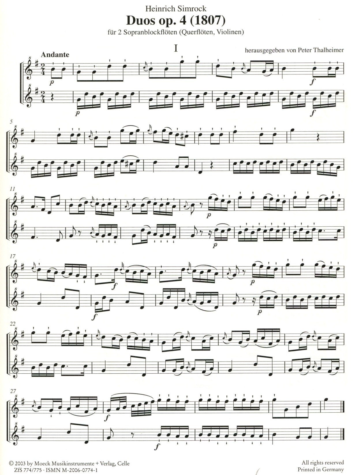 Duos Op 4 (1807)