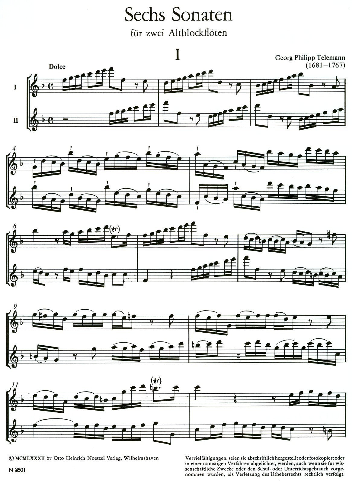 6 Sonatas Volume 1