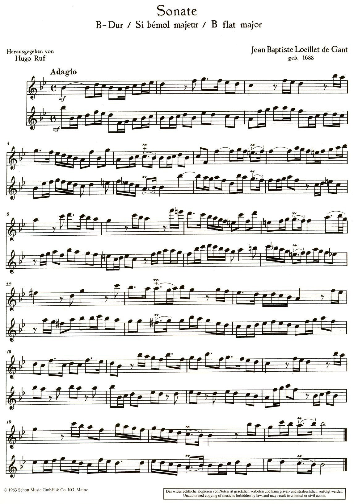 Six Duets for Treble Recorders