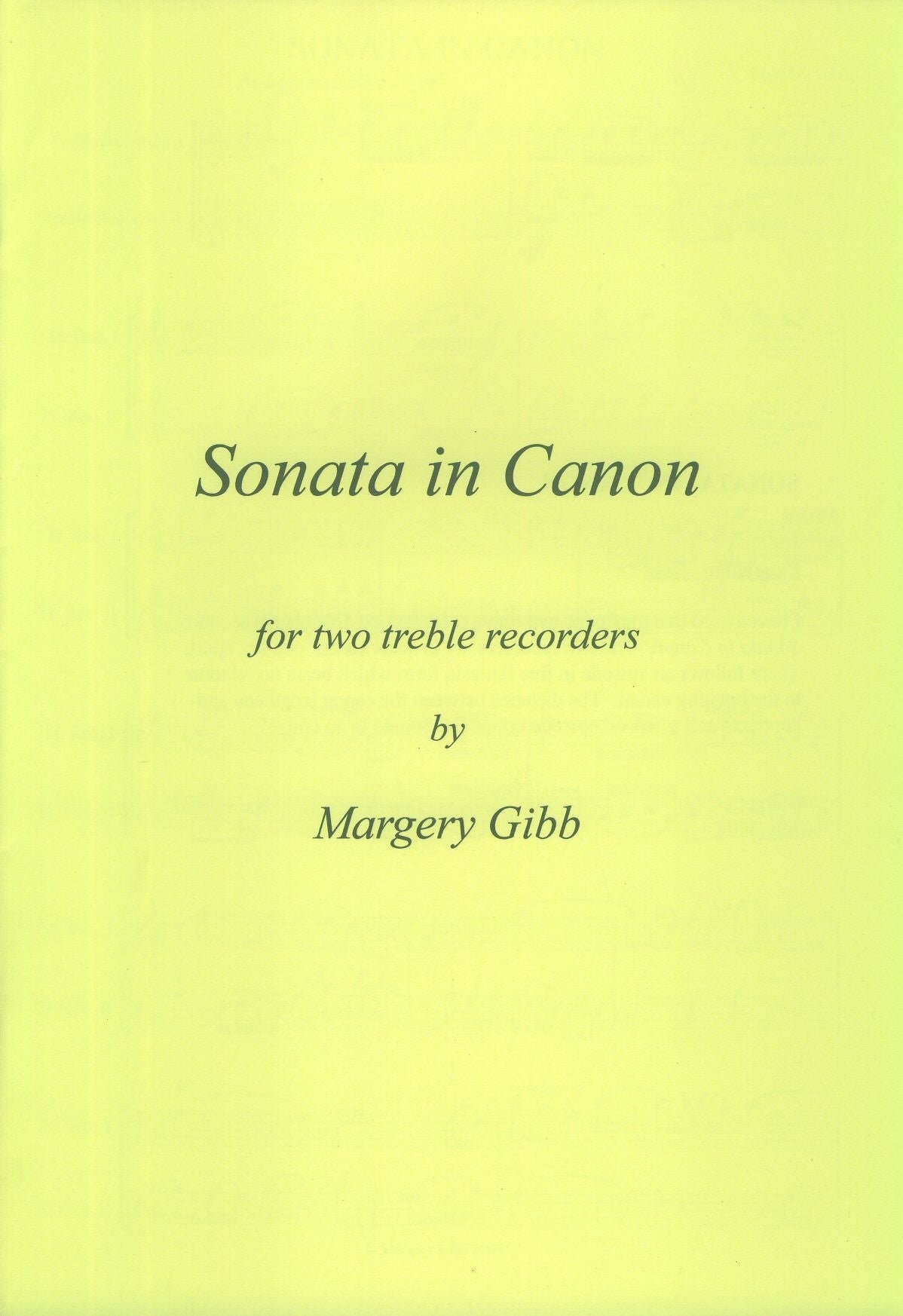 Sonata in Canon