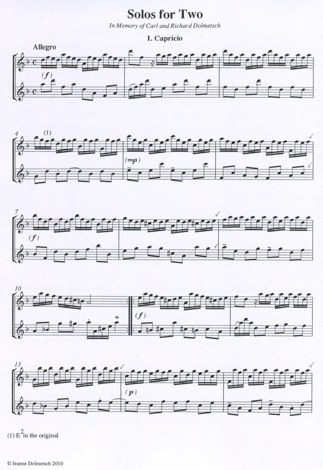 Solos for Two