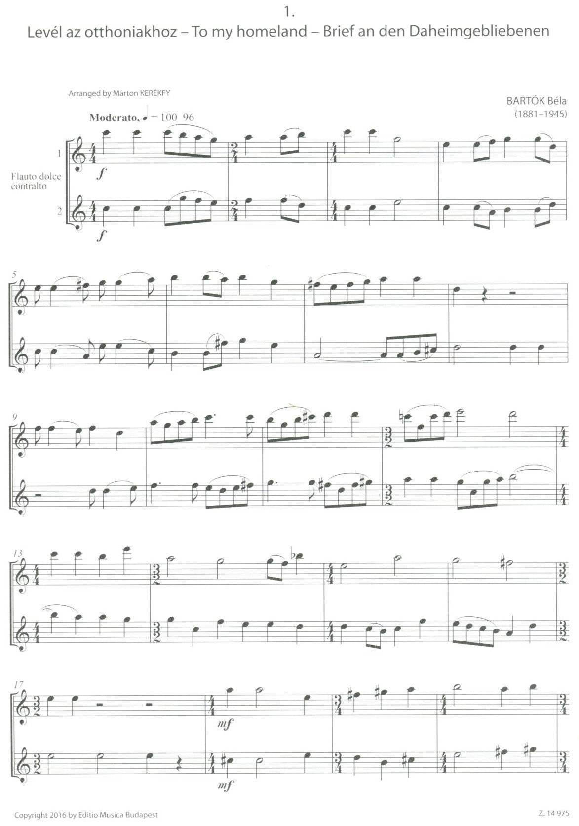 Duets for Treble Recorders