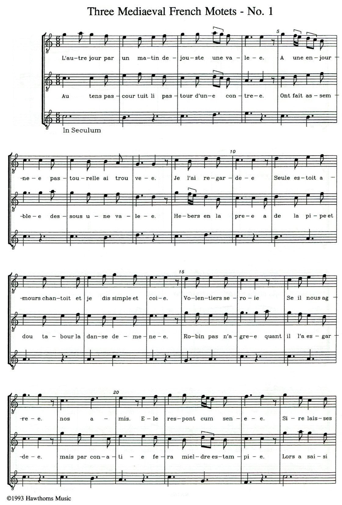 Three 13th Century French Motets