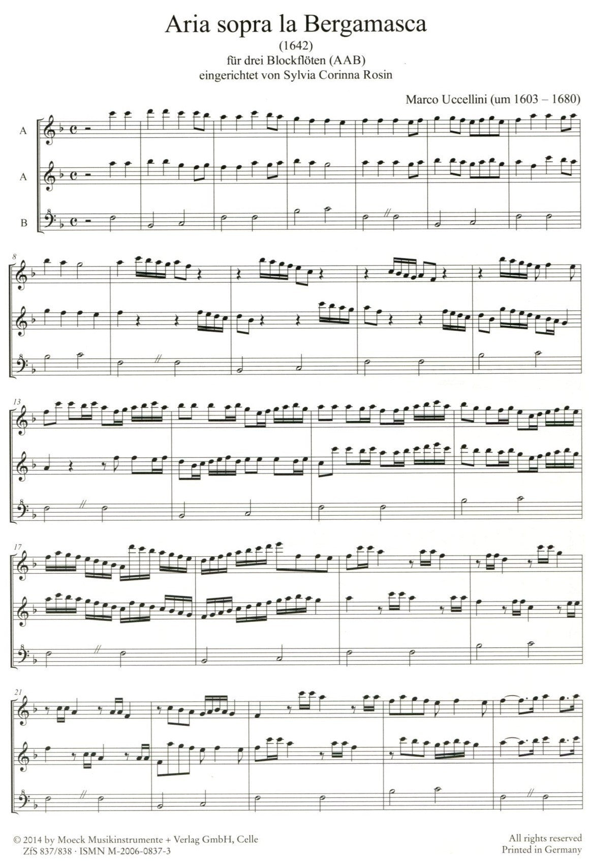 Aria, sopra la Bergamasca