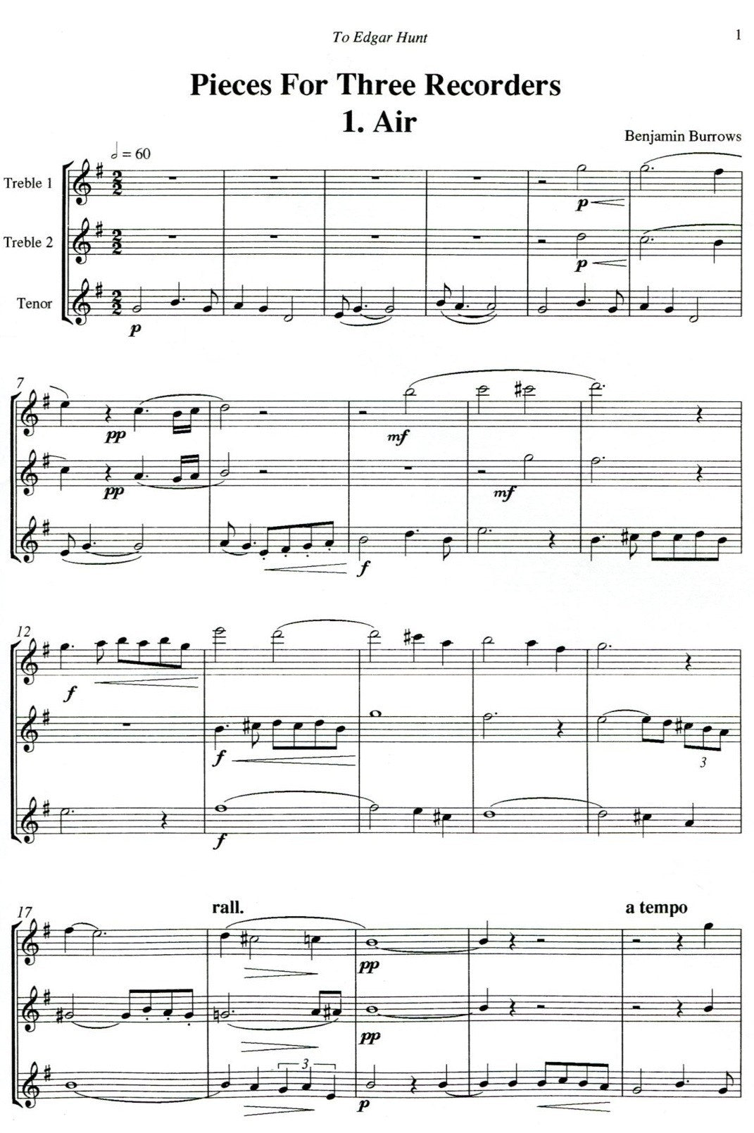 Pieces for Three Recorders