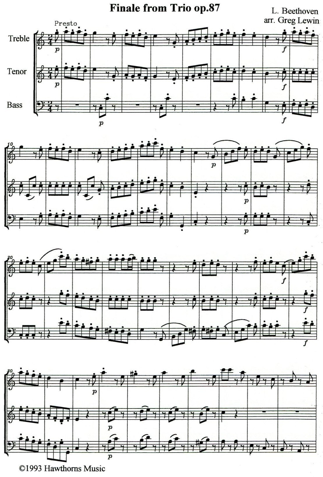 Finale from Trio Op 87