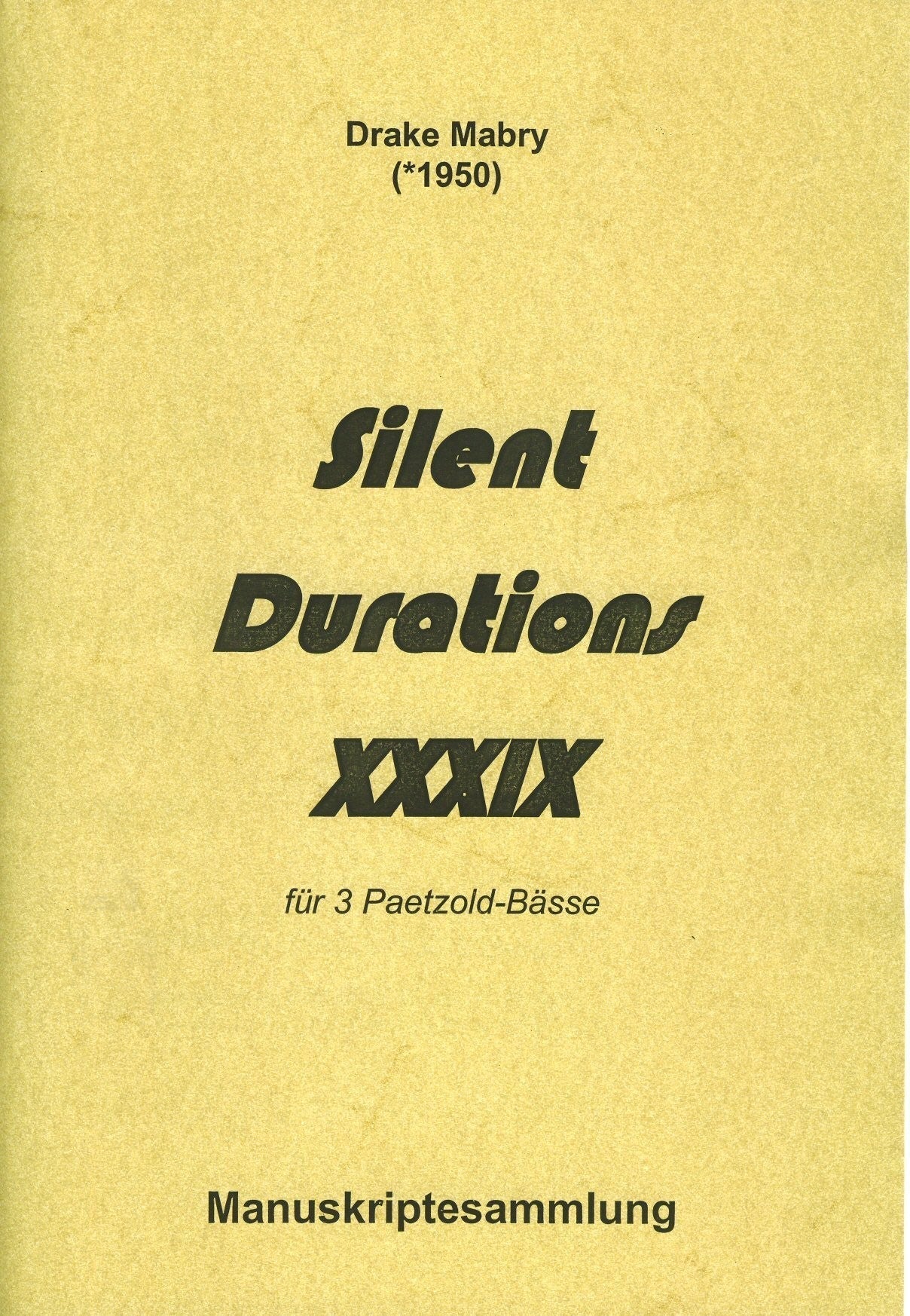 Silent Durations XXXIX, Nocturne