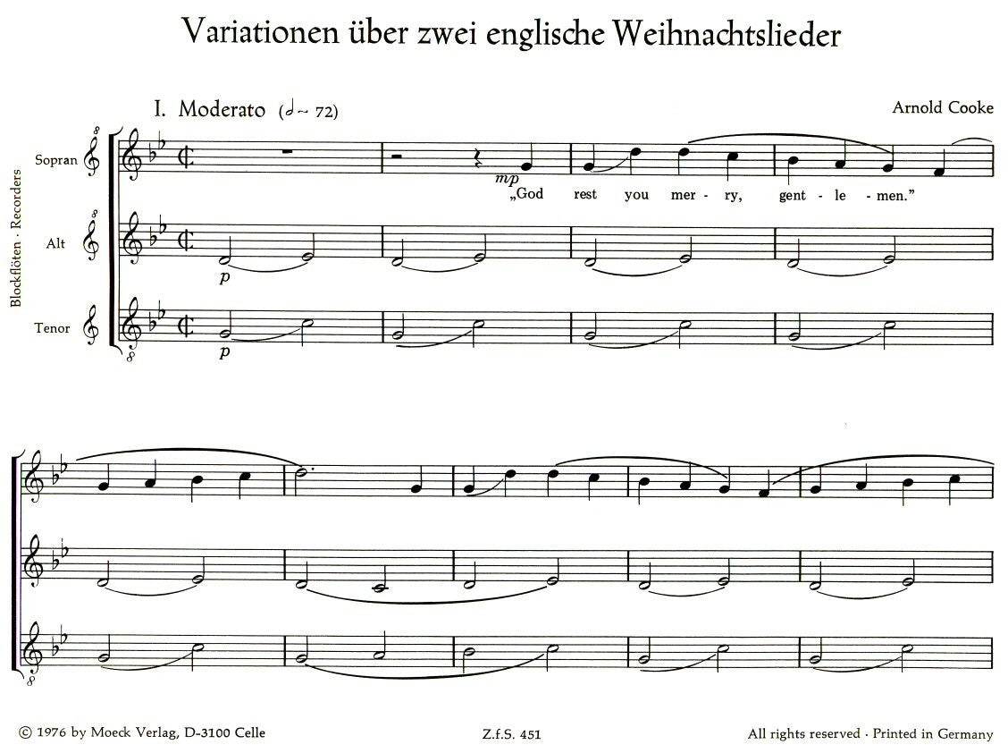 Variations on Two English Christmas Carols