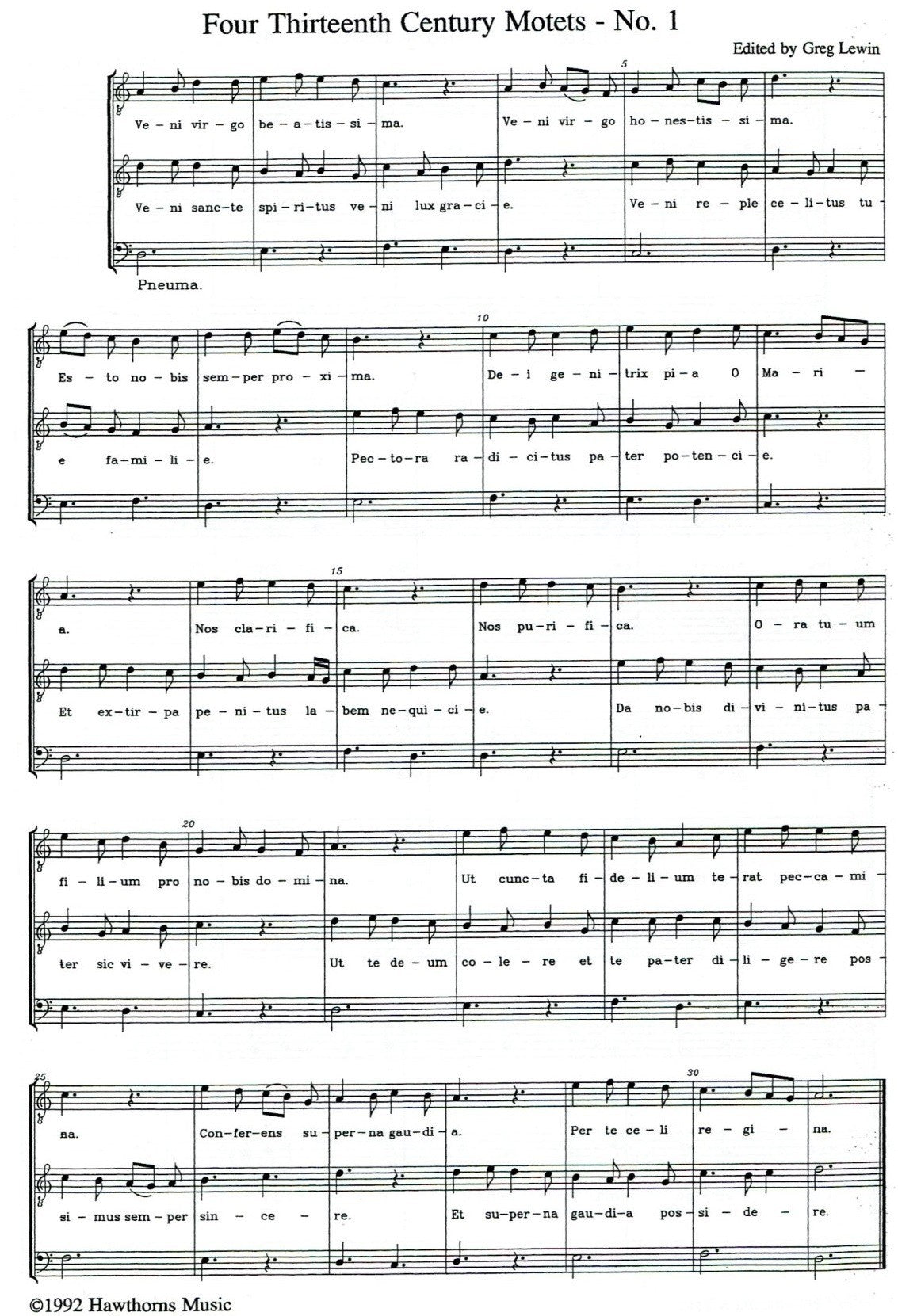 Four 13th Century Motets