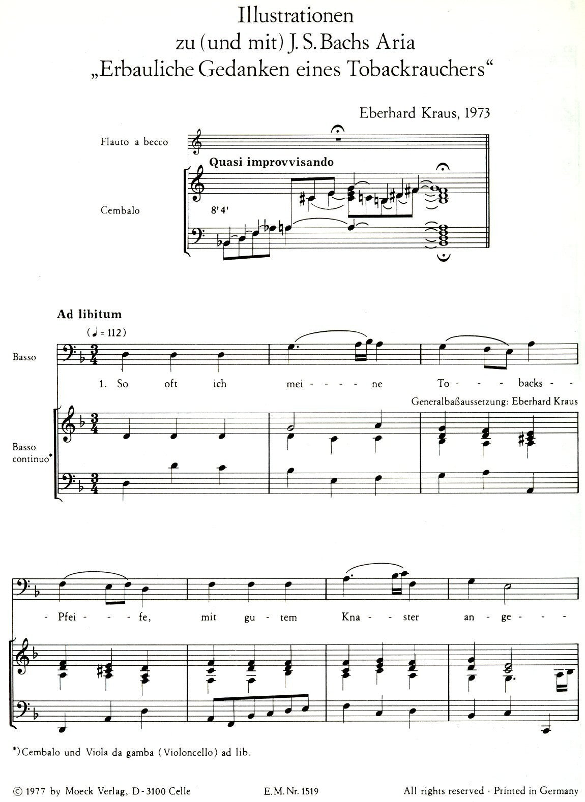 Illustrations incidental to JS Bachs Aria