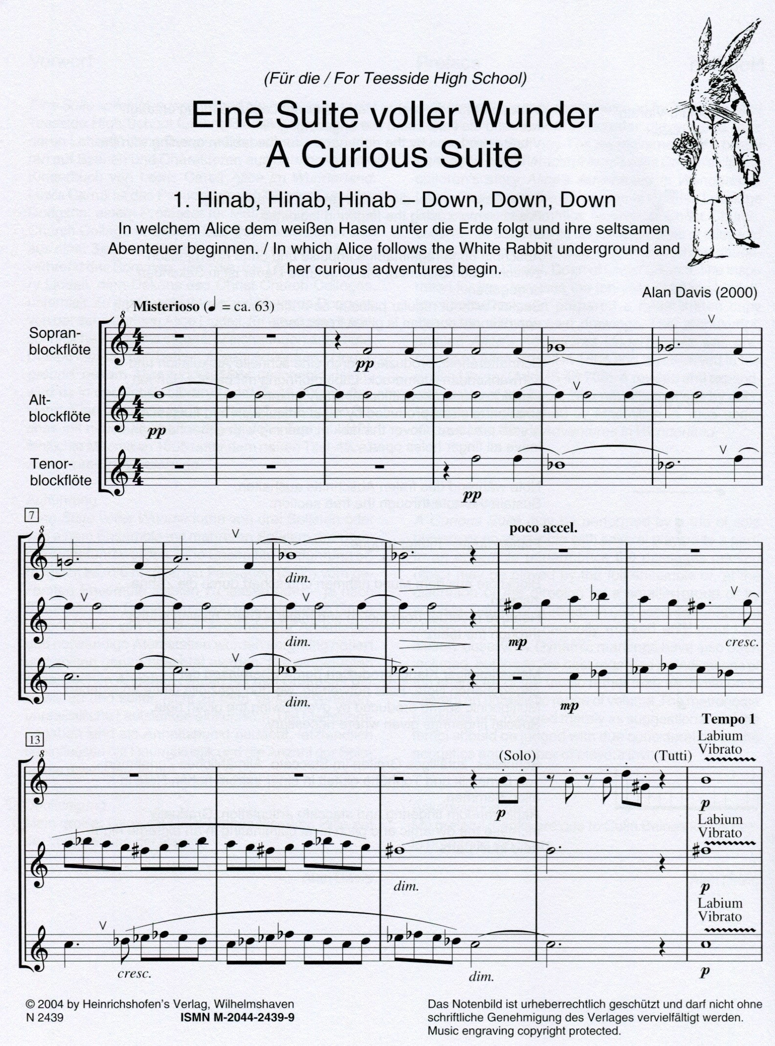 Eine Suite Voller Wunder, A Curious Suite for 3 recorders