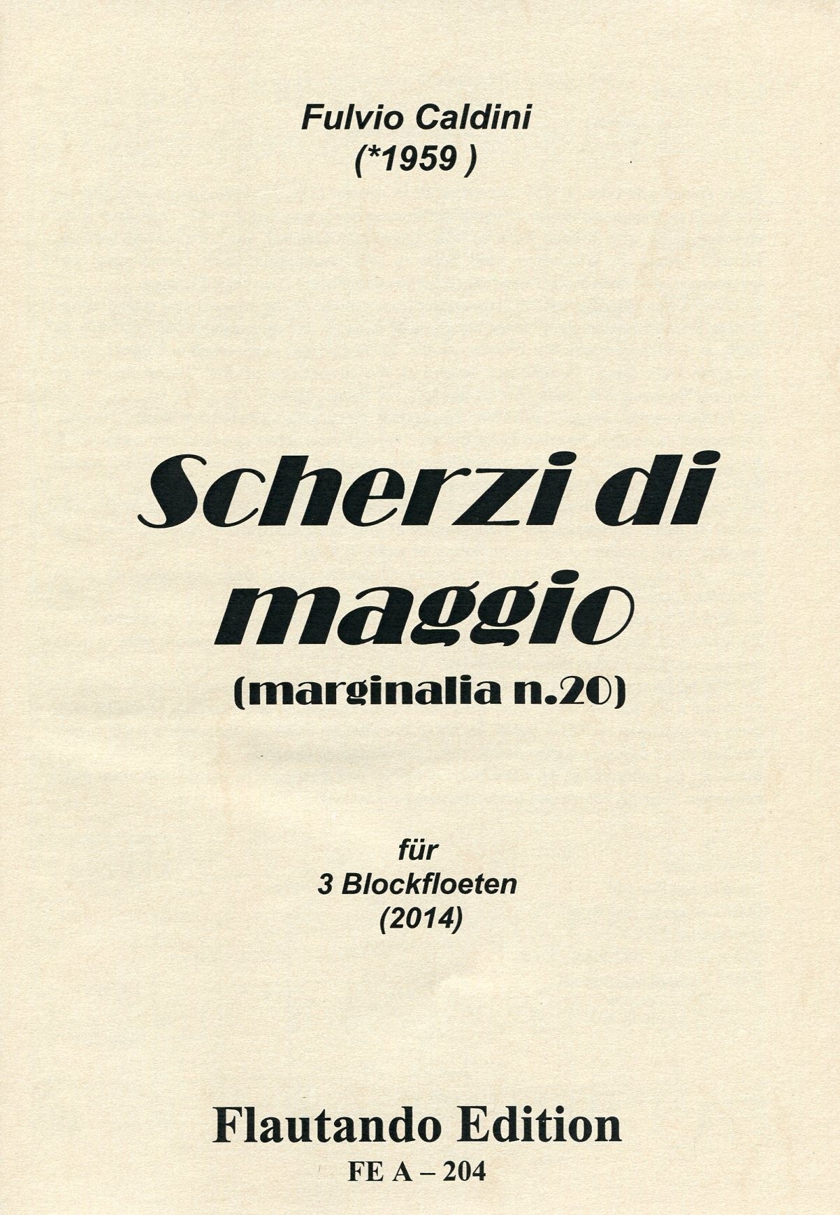Scherzi di maggio (marginalia n 20)
