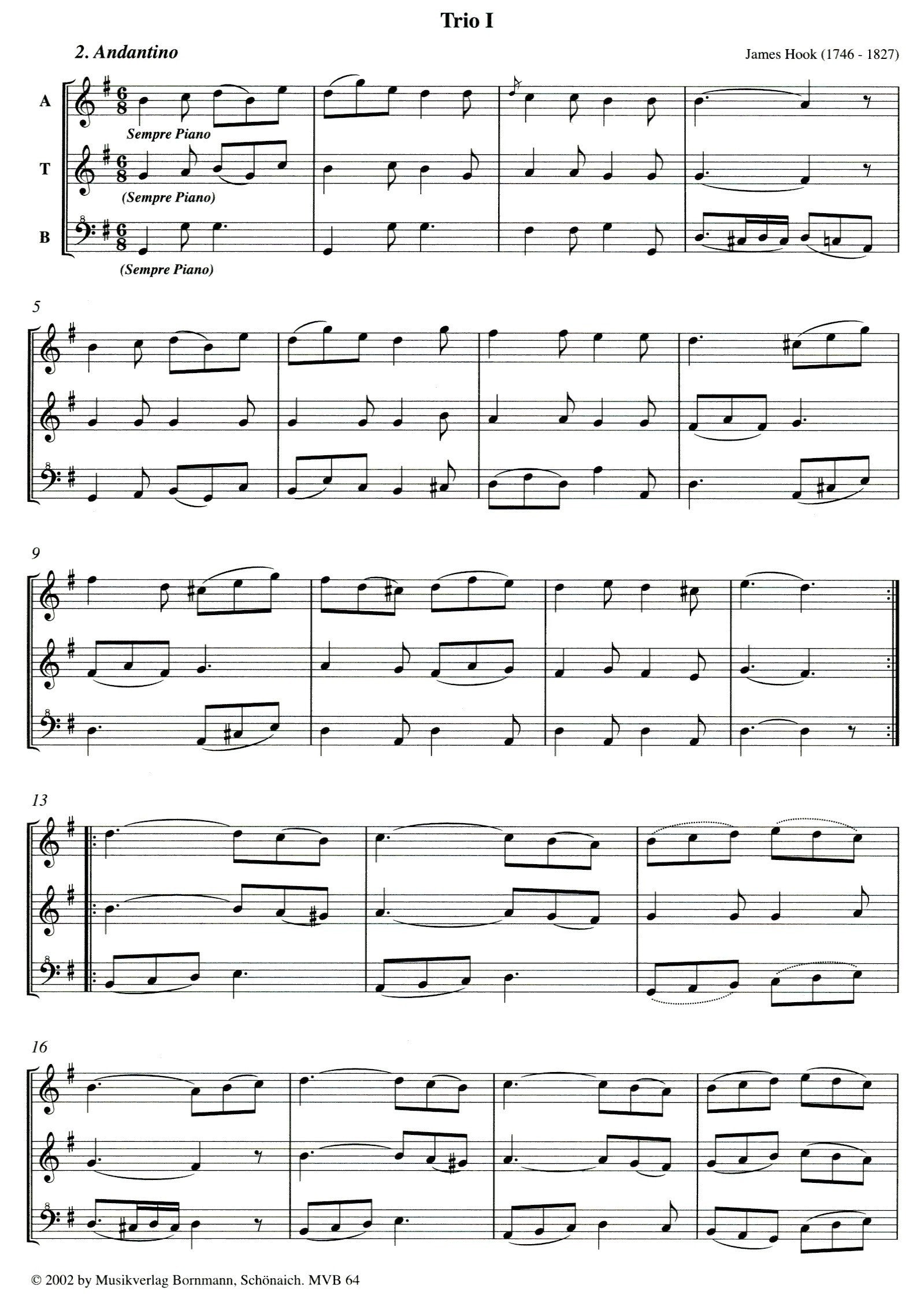 6 Trios Op 133 Vol 1