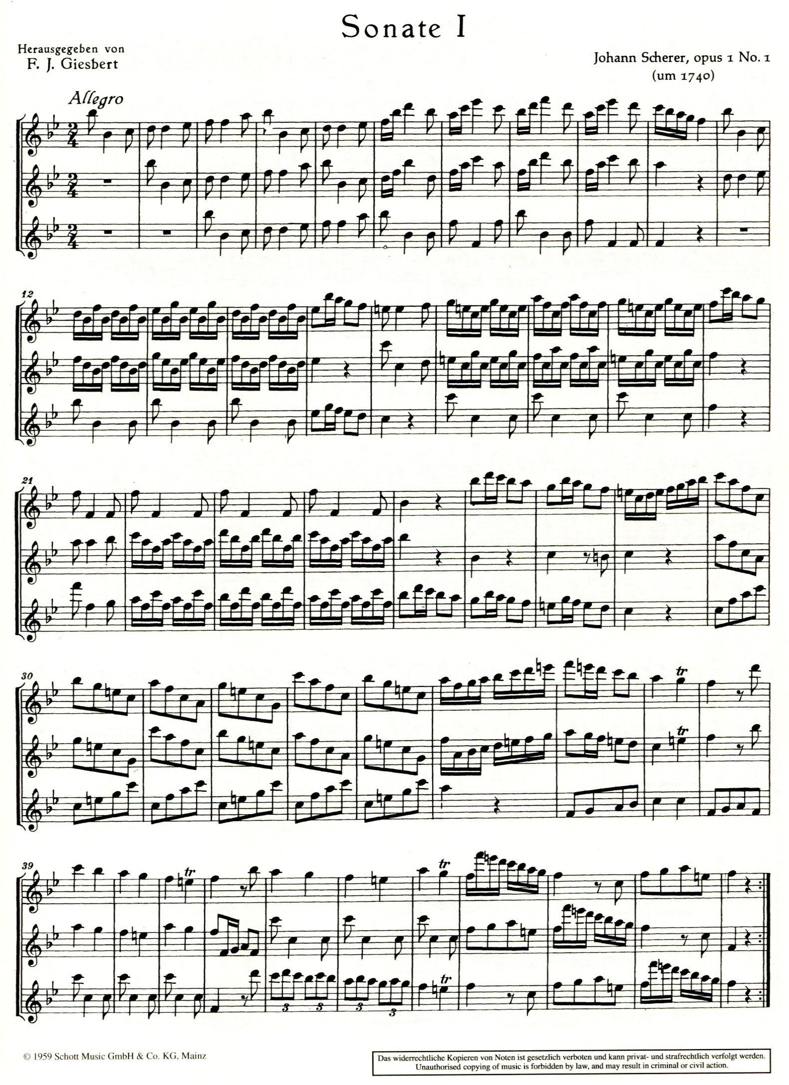 2 Sonaten Opus No 1 & No 2