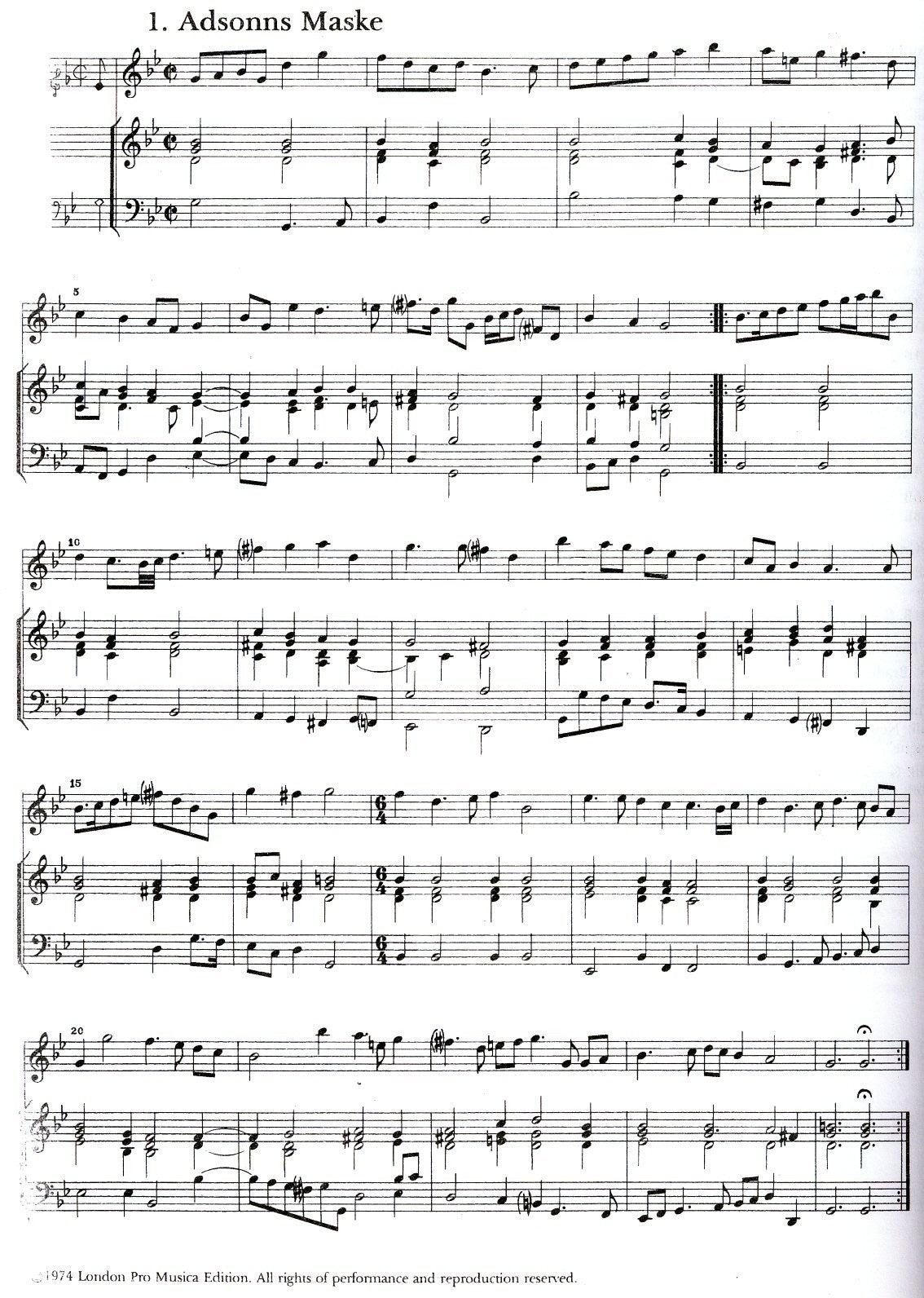 Twenty-one Masque Dances