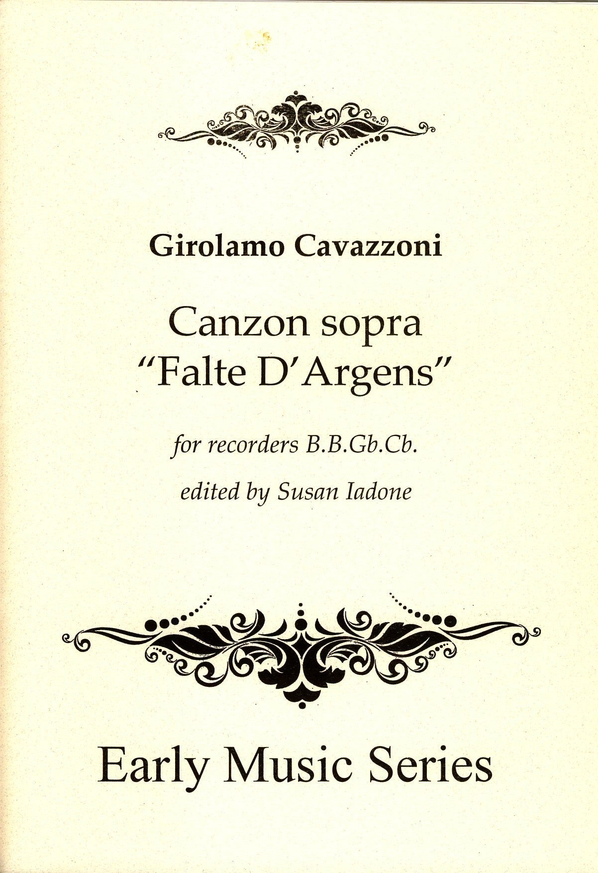 Canzon sopra Falte D'Argens