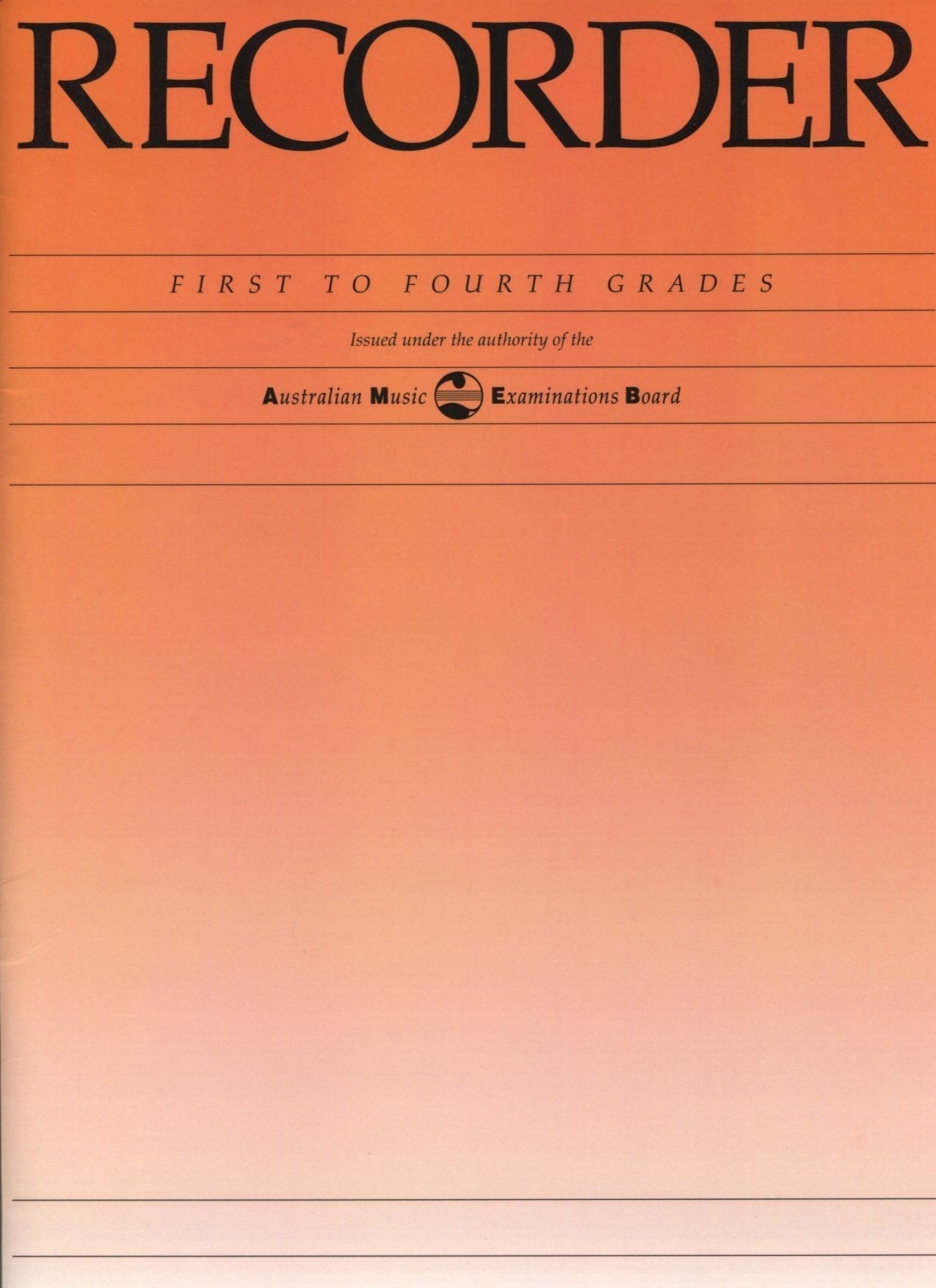Recorder Grade Book First to Fourth Grades