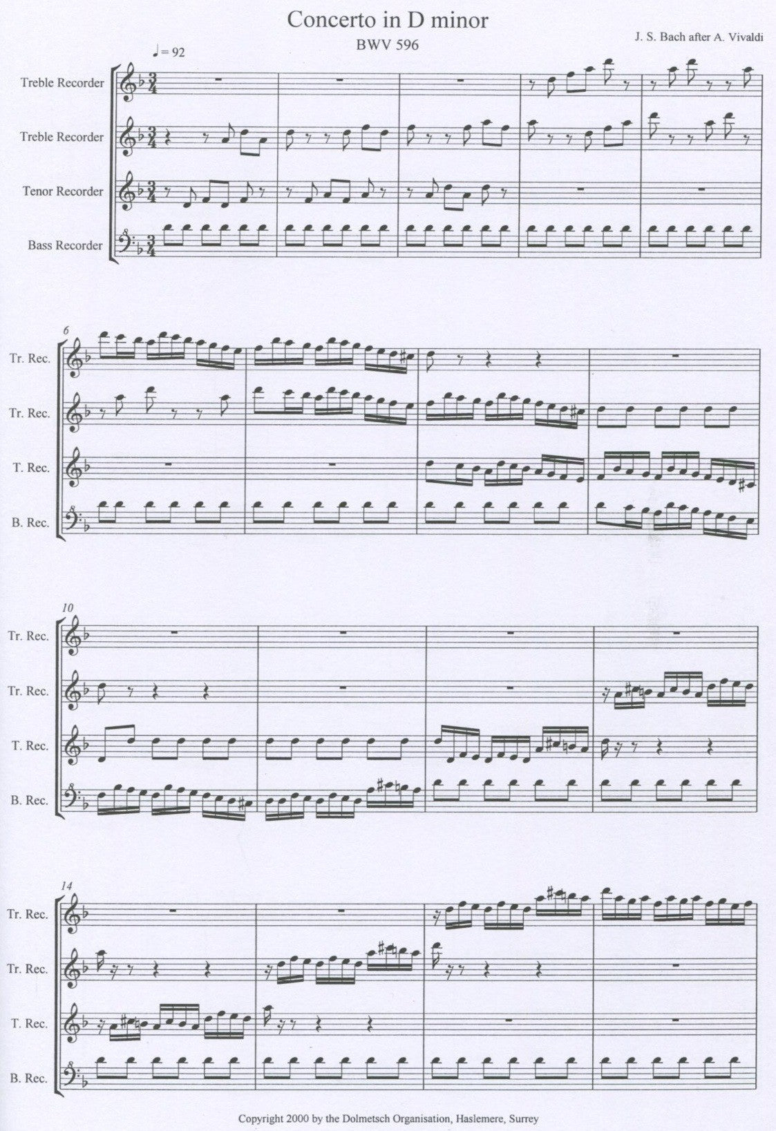 Concerto in D minor BWV596